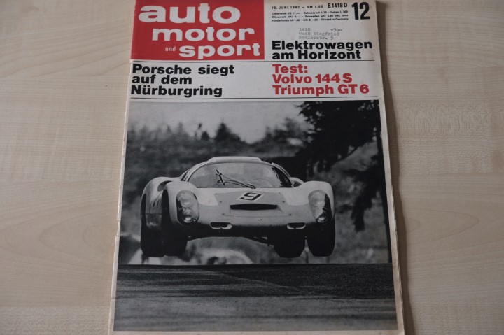 Deckblatt Auto Motor und Sport (12/1967)